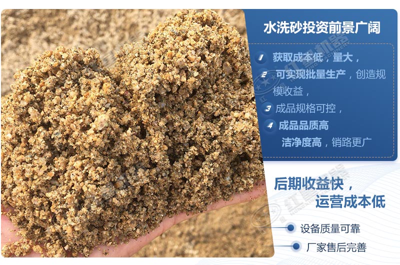 石粉水洗砂優(yōu)勢多，前景廣闊